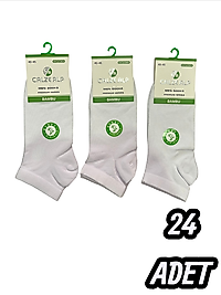 Erkek Calzealp Bambu Patik Çorap 24 Adet