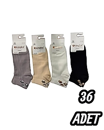 Kadın Ekinoks Taşlı Patik 36 Adet