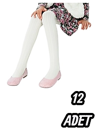Çocuk Bella Calze Jakarlı Kilotlu Çorap 12 Adet
