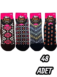Kadın Babit Termal Örme Patik 48 Adet