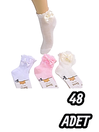 Bebek Zent Aksesuarlı Çorap 48 Adet