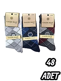 Erkek Calzemen Likralı Çorap 48 Adet