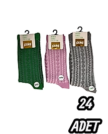 Kadın Pola Bambu Çorap 24 Adet