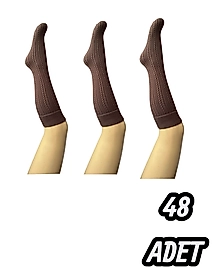 Kadın Bella Calze Jakarlı Dizaltı 48 Adet