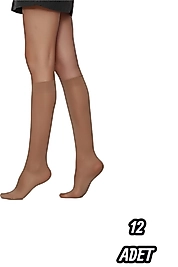 Kadın Daymod Mycro 50 Dizlatı Çorap 12 Adet