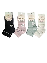 Çocuk Anemon Taşlı  Patik Çorap 24 Adet