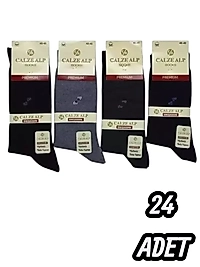 Erkek Calze Alp Dikişsiz Çorap 24 Adet