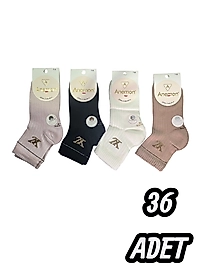 Çocuk Anemon Taşlı  Patik Çorap 36 Adet