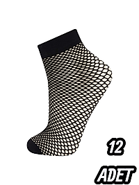 Kadın Fİle Soket Çorap 12 Adet