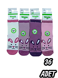 Bebe Panda Kaydırmaz Çorap 36 Adet