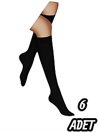 Kadın Şirin Anne Dizaltı Çorap 6 Adet