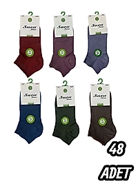 Kadın Sara Bambu Patik Çorap 48 Adet