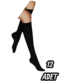 Kadın Şirin Anne Dizaltı Çorap 12 Adet