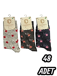 Kadın Calzemanıa Çorap 48 Adet