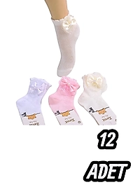 Çocuk Zent Aksesuarlı Çorap 12 Adet