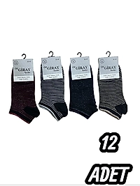 Kadın  Özgiray Simli Patik Çorap 12 Adet