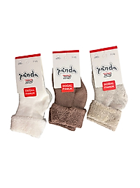 Bebek Panda Havlu Kıvrık Patik 24 Adet