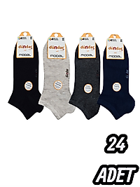 Erkek Dündar Modal Patik Çorap 24 Adet