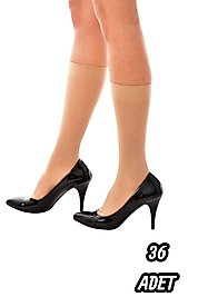 Kadın Oral Sarı Dizaltı Çorap 36 Adet