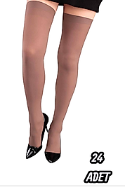 Kadın Öğretmen Kalın Mus Dizüstü Çorap 24 Adet