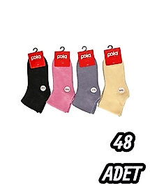 Kadın Pola Ters Havlu Patik 48 Adet