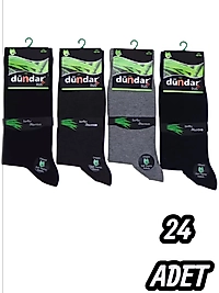 Erkek Dündar Bambu Çorap 24 Adet