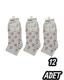 Kadın Leans Dikişsiz Patik 12 Adet