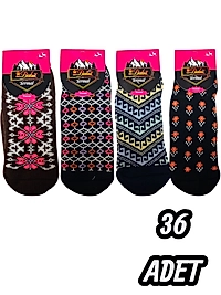 Kadın Babit Termal Örme Patik 36 Adet