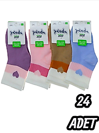 Çoçuk Panda Kolej Çorap 24 Adet