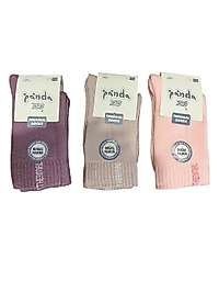Çocuk Panda Havlu Çorap 24 Adet