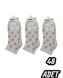 Kadın Leans Dikişsiz Patik 48 Adet