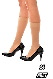 Kadın Oral Sarı Dizaltı Çorap 24 Adet