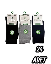 Kadın  Calzealp Bambu Çorap 24 Adet