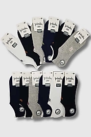 Çocuk Panda Sneaker Çorap 24 Adet