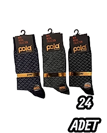 Erkek Pola Modal Çorap 24 Adet