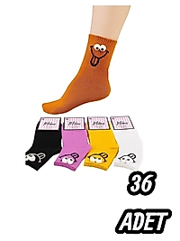 Kadın Melina Aksesuarlı Patik Çorap 36 Adet