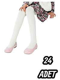 Çocuk Bella Calze Jakarlı Kilotlu Çorap 24 Adet