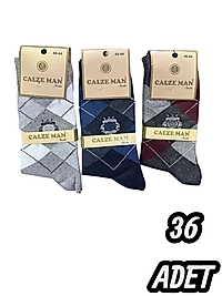 Erkek Calzemen Likralı Çorap 36 Adet