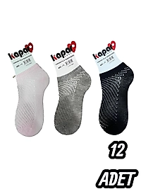 Kadın Kapar File Patik Çorap 12 adet
