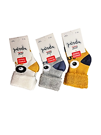 Bebek Panda Havlu Kıvrık Patik 36 Adet