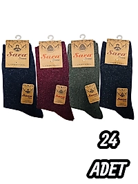 Kadın Sara Lambswool (Yün) Soket 24 Adet